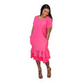ZAIDA African Print Handmade Shift Double Sister Flare Dress