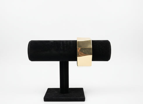 MALIKA Bold Geometric Gold Cuff Bracelet only – Stainless Steel 
Women Jewelry