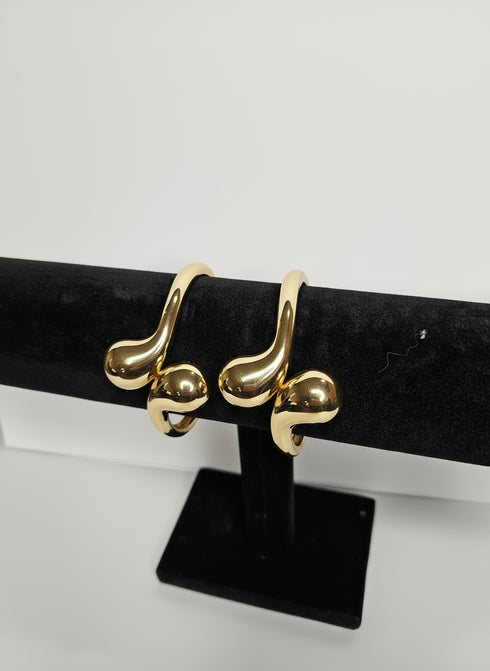 Nuru Gold Sculpted Snake Cuff Bracelet Only – Stainless Steel Luxury African Jewelry