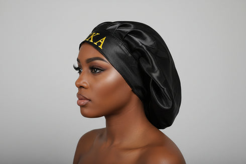 NAWOTWE AKUA Days of the Week African Names Satin Bonnet Hair Accessory with Adjustable Tie Back - Wednesday