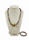 Nii Unisex African bead necklace and bracelet set