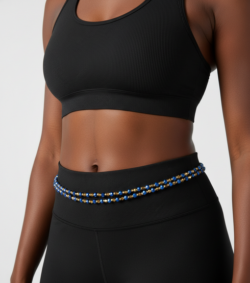 Ayana Blue Embellishment Waist Beads - Ahyenie
