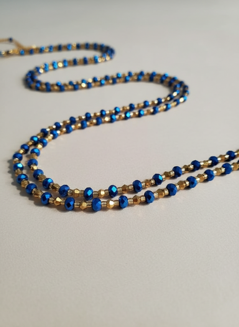 Ayana Blue Embellishment Waist Beads - Ahyenie