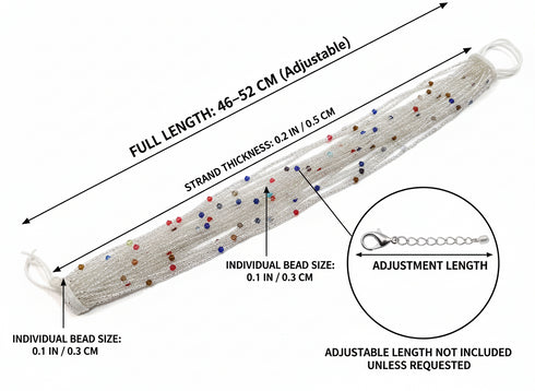 Afriyie Silver Glass Beads with Colored Accents Waist Beads – Ahyenie