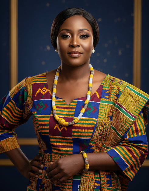 Maku Traditional African bead necklace and bracelet set