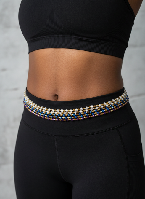 Ayana Clear Embellishment Waist Beads - Ahyenie