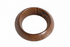 Brown and orange striped ring on a white background