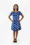 ARIELLE Ankara Print Women Short Sleeve Shift Dress, African Print Mini Dress, Casual Ankara Dress for Women in Different Prints