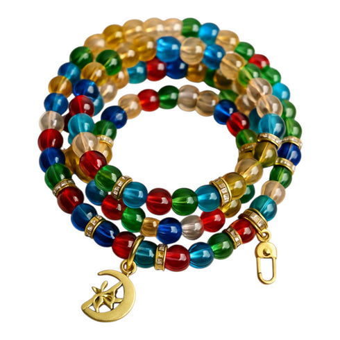 AURI Radiant Multicolor Handmade Glass Bead Hand Bracelet