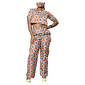 Abeni Women's Ankara/African Print Pant and Top Two-Piece Set