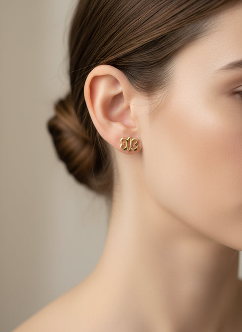 Endurance HYE WON HYE Adinkra Stud Earrings – African Stainless Steel Jewelry for Women