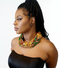 African Splendor Braided Ankara Necklace