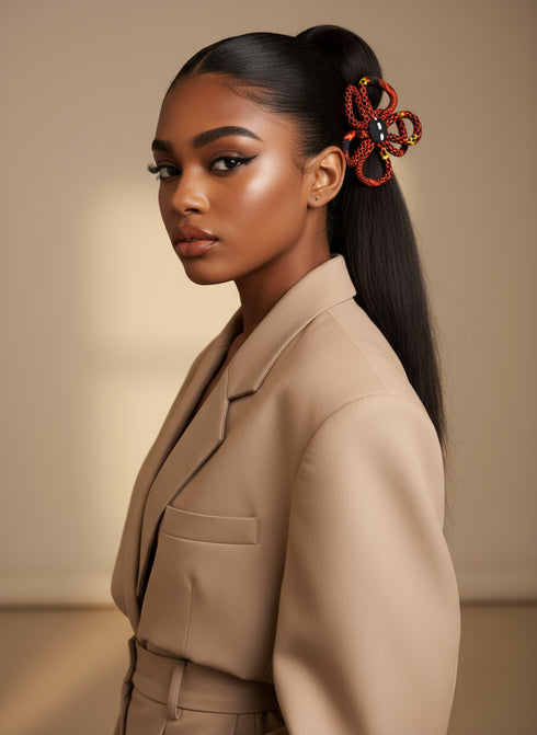 Ankara Bloom Hair Clip
