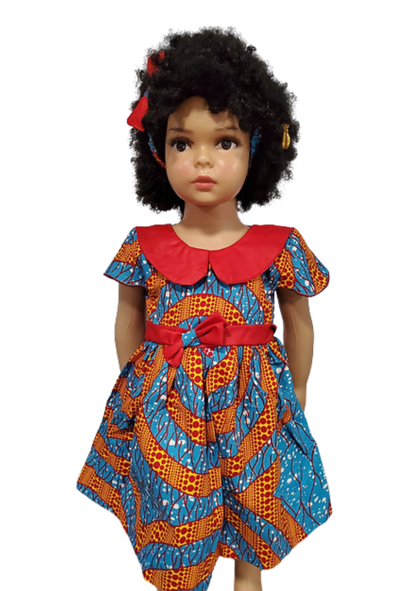 Asantewaa Uniform African Print Girl Dress
