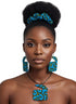 Aurora Africana Ensemble - Ankara Earring and Necklace Set