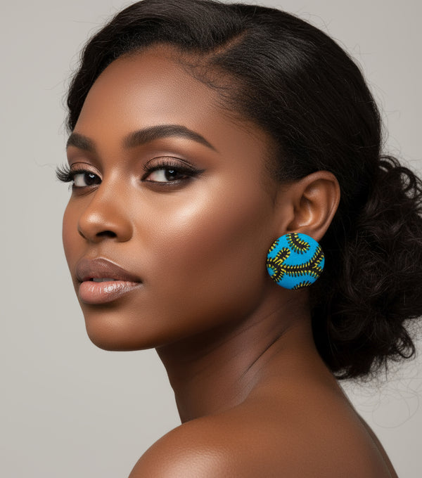 Azure Twist x-Large Stud Earrings