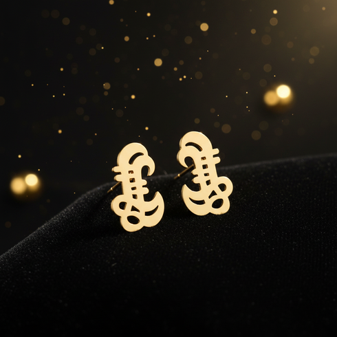 BOLD SIKAN Sword Contemporary Stainless Steel Statement Stud Earrings Only