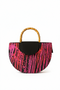 Bambara Crescent Wooden handle Handbag
