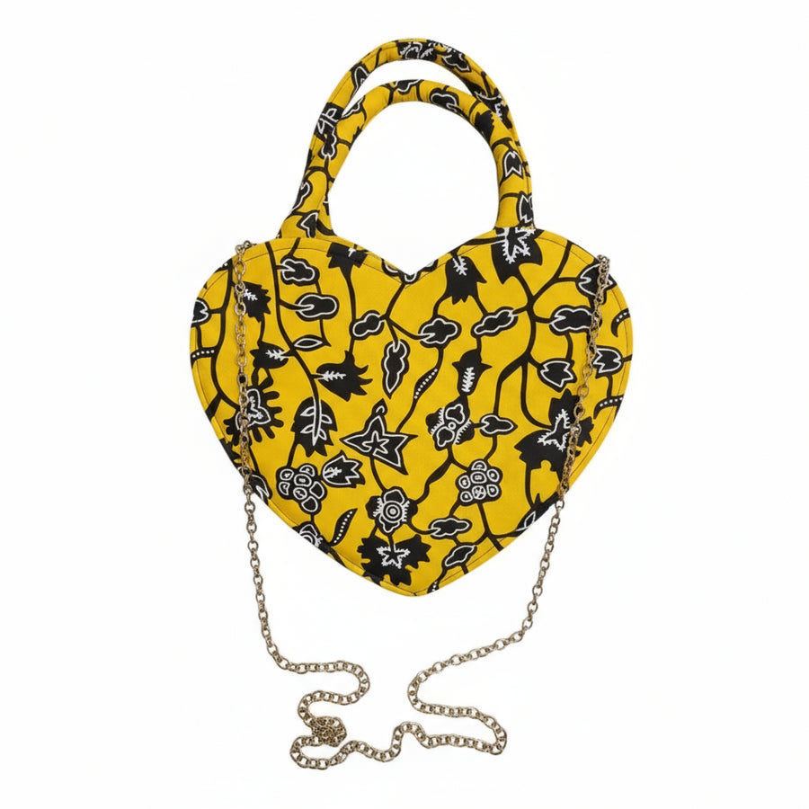 Batik Bliss Heart-Shaped Tote