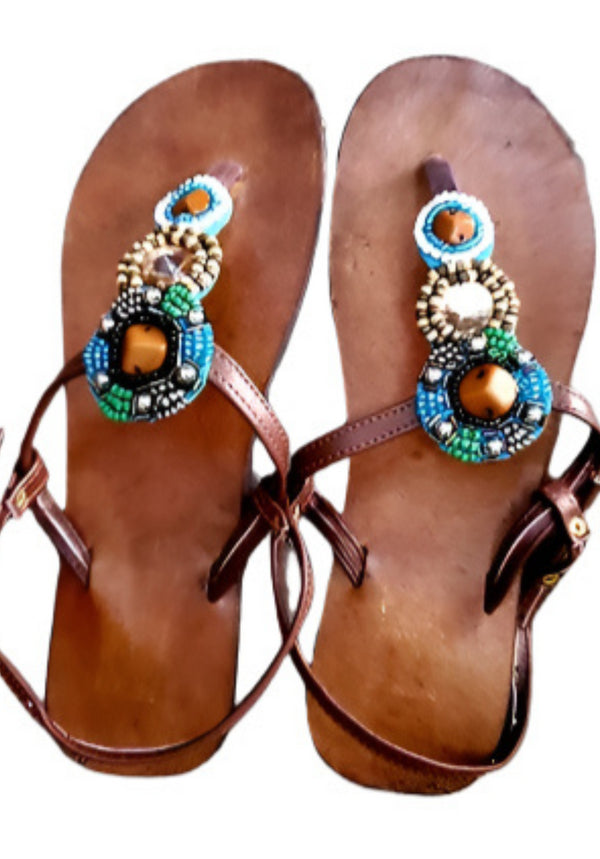Beaded African Summer Sandals