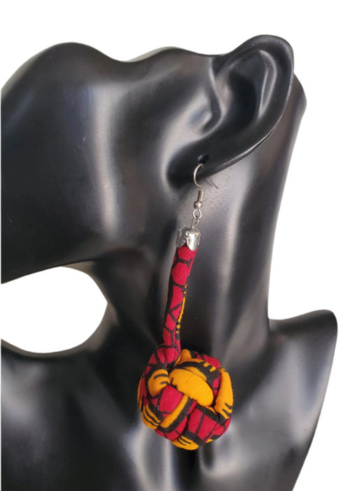 Bubble Teardrop Ankara Earrings