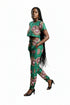 Buiteyo Women Ankara Pattern Print Two-Piece Set with Elastic Band