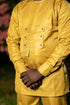 CHINEDU Prestige African Long-sleeve Men's Senator Outfit Set -  Royal Gold Edition