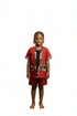 CHIPO Girls Ankara Chic Three Quater A-Line Kimono with Matching Shorts Set