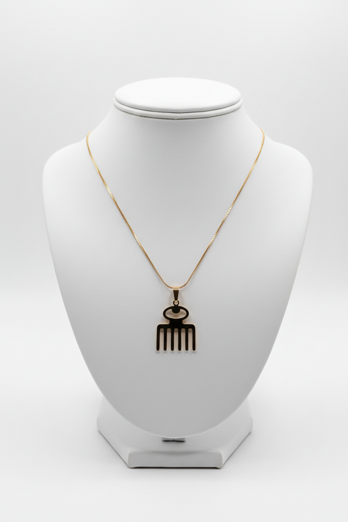 CLEAN DUAFE heritage stainless steel Adinkra necklace only