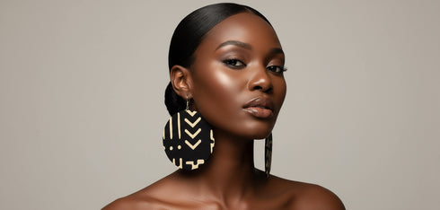 Jei-No Circular Chic Medium Ankara Print Earrings