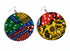 Jei-No Circular Chic Small Ankara Print Earrings