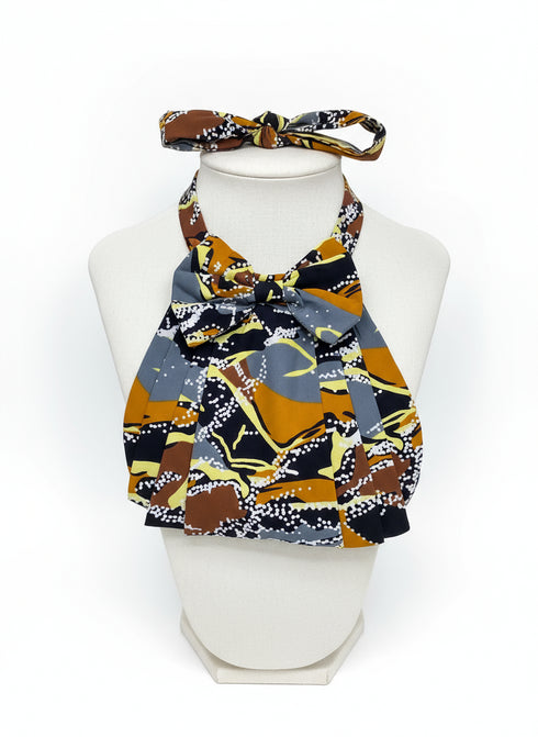 Collar Halter Neckpiece Bib Ankara Necklace