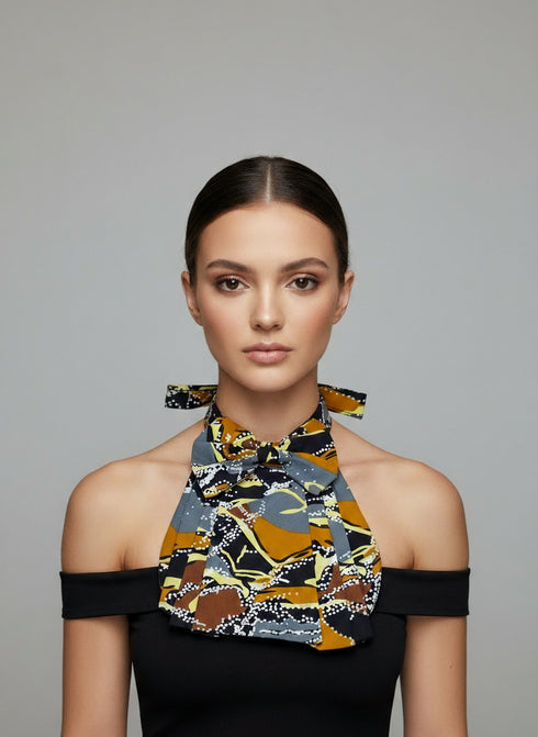 Collar Halter Neckpiece Bib Ankara Necklace