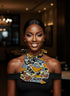 Collar Halter Neckpiece Bib Ankara Necklace