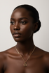 DISCERNMENT HWEMUDUA non-fade gold Adinkra stainless steel necklace only