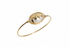 DIVINE GYE-NYAME Adinkra pearl stainless steel open bangle bracelet only