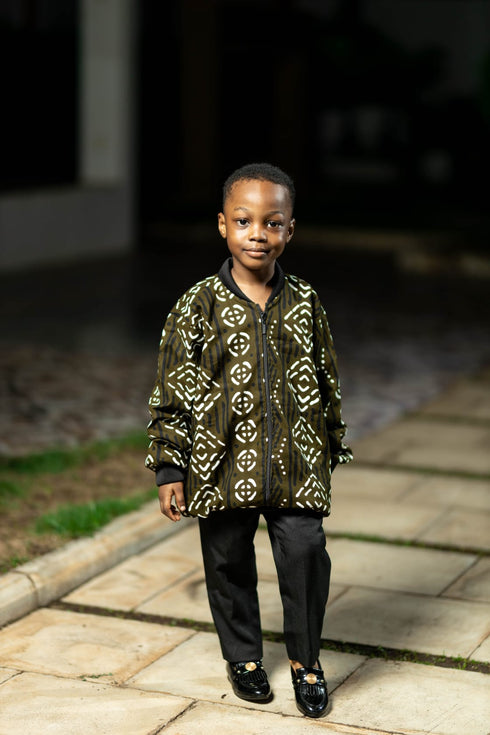 DUMISA Goldloom Batik/Adire UNISEX Bomber Jacket Only for Girls and Boys