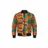 DUMISA Ankara Goldloom Bold African Print UNISEX Adult Bomber Jacket Only
