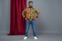 DUMISA Ankara Goldloom Bold African Print UNISEX Adult Bomber Jacket Only