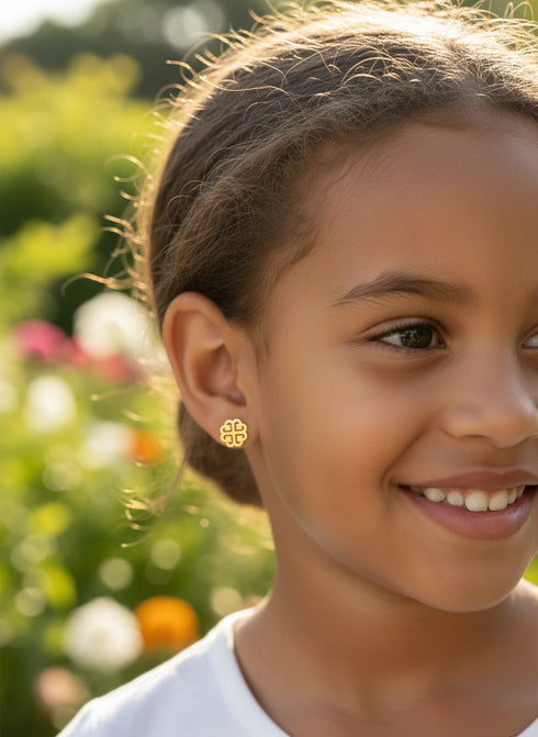 Divine Adinkra 'Nyame Dua' Stud Earrings