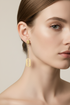 EDGE Gold Minimalist Stainless Steel Blade Drop Statement Earrings Only – Geometric Modern Dangle Earrings, Lightweight Bold Fashion Jewelry for Women, Gift for Her