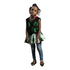 Elowen Black Lace with Flower Pattern and Ankara Peplum Top for Girls – Bold African Print Sleeveless Top Only