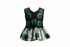 Elowen Black Lace with Flower Pattern and Ankara Peplum Top for Girls – Bold African Print Sleeveless Top Only