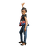 Elowen Black Lace with Flower Pattern and Ankara Peplum Top for Girls – Bold African Print Sleeveless Top Only
