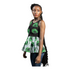 Elowen Black Lace with Flower Pattern and Ankara Peplum Top for Women – Bold African Print Sleeveless Top Only
