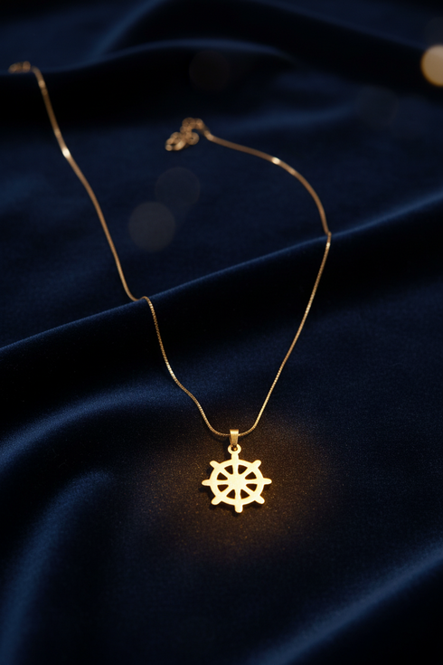 GUIDANCE HELM Gold non-fade stainless steel necklace only