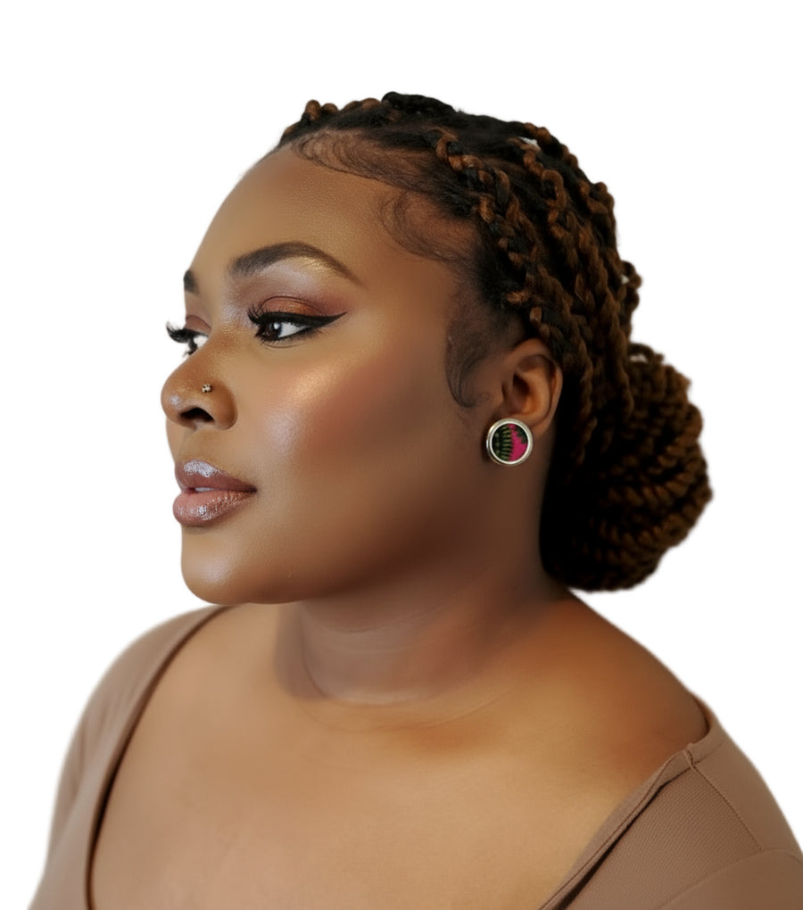 Gemstone Aura Small Stud Earrings