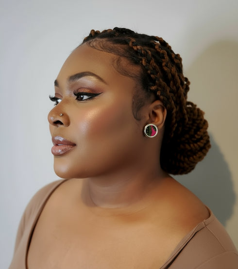 Gemstone Aura Small Stud Earrings