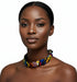 Geo-Tribal Button Choker Ankara Necklace