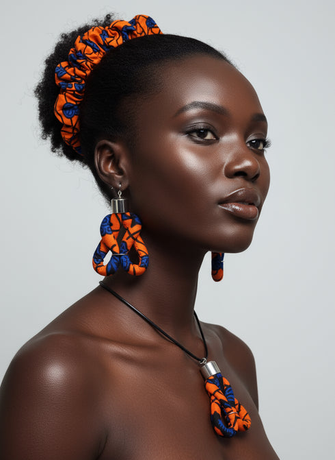 Loop de Vivid Accessory Set - Ankara Earring and Necklace Set